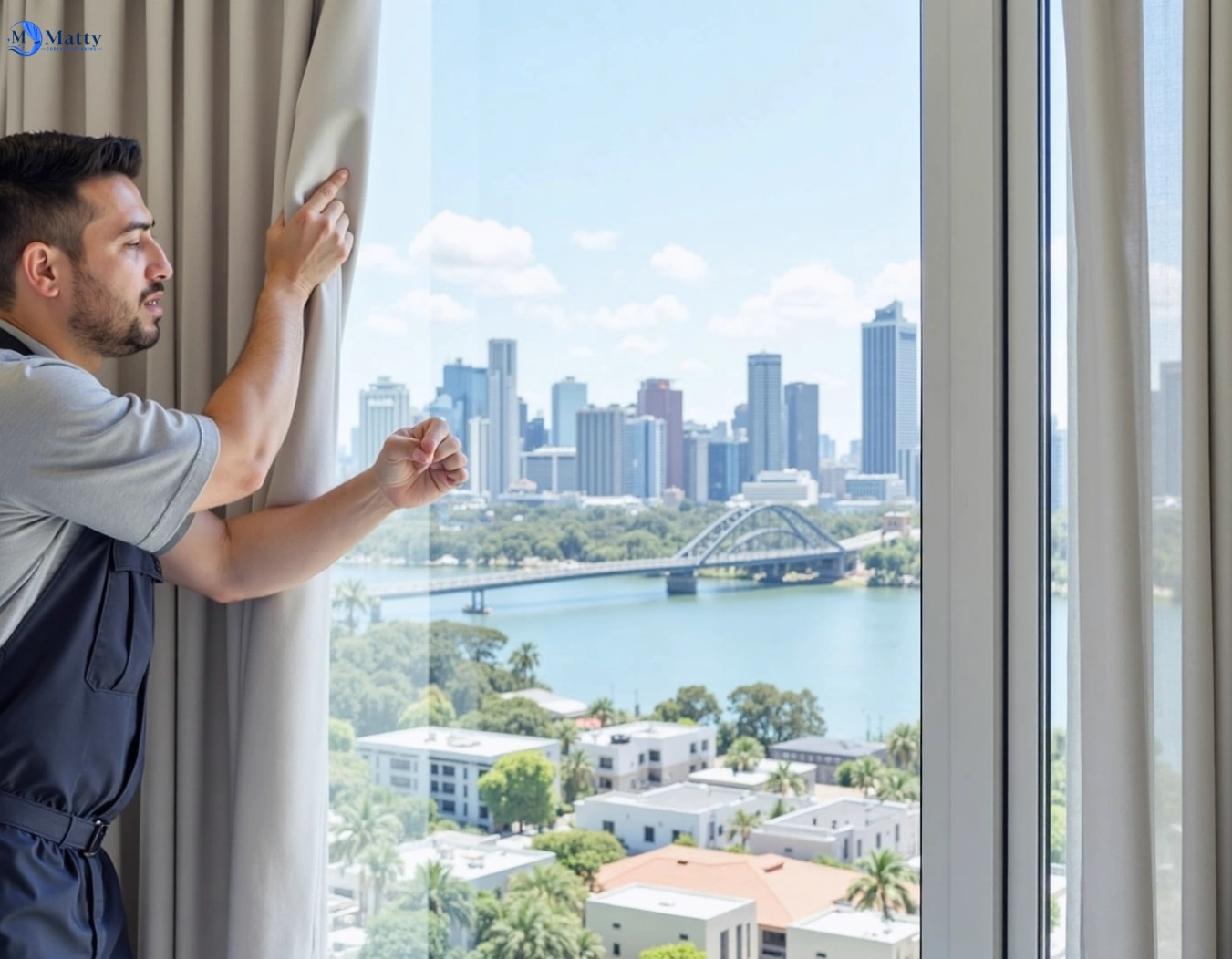 Professional curtain steam cleaning service elizabeth-bay-nsw QLD by Matty Curtain Cleaning